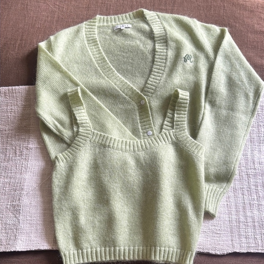 Malbon Women's Cardigan and Tank Set